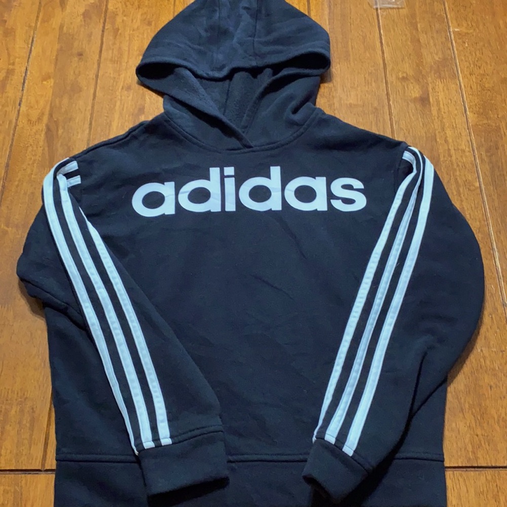 Adidas 3 Stripe Hoodie Girls M(10-12)